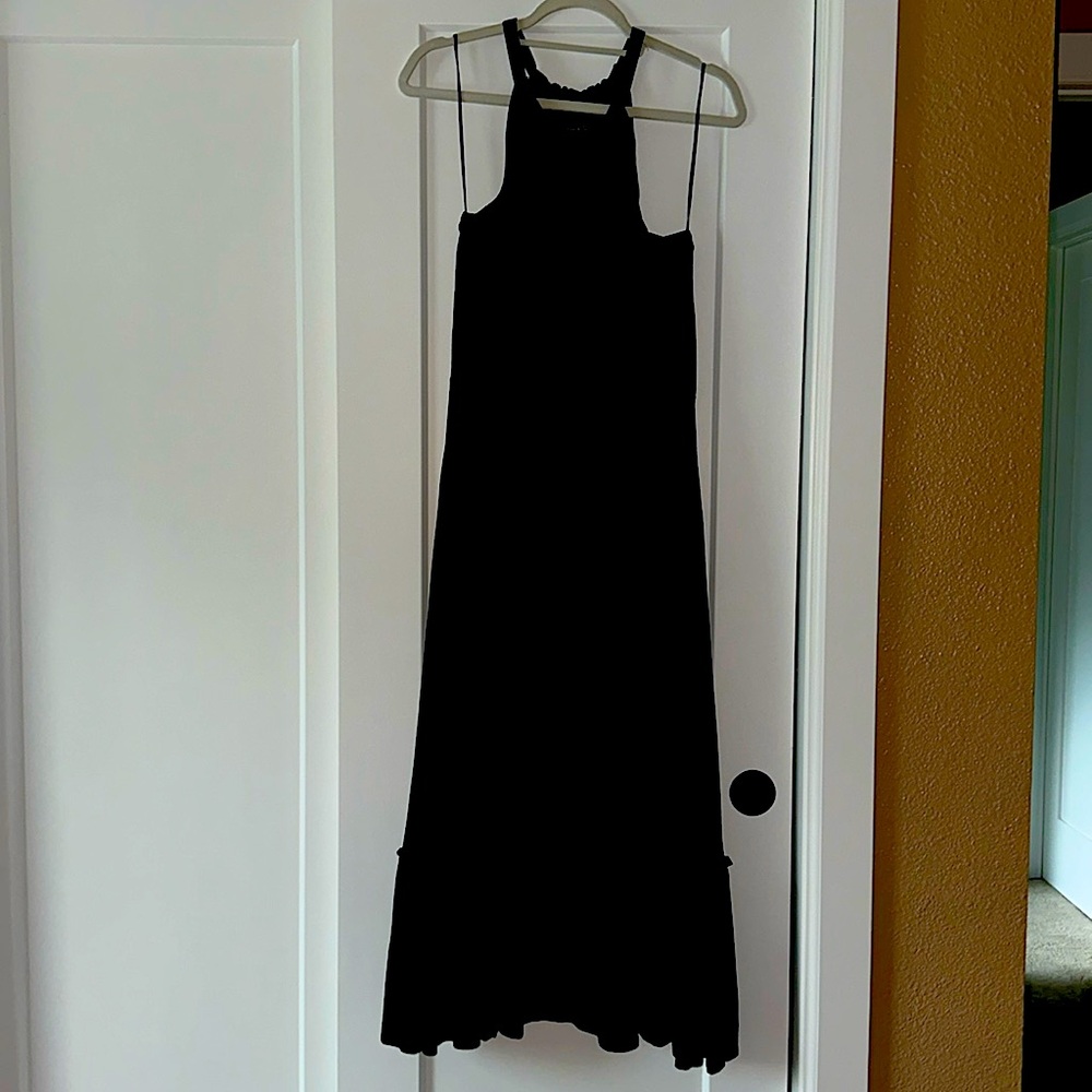 Black cotton maxi dress